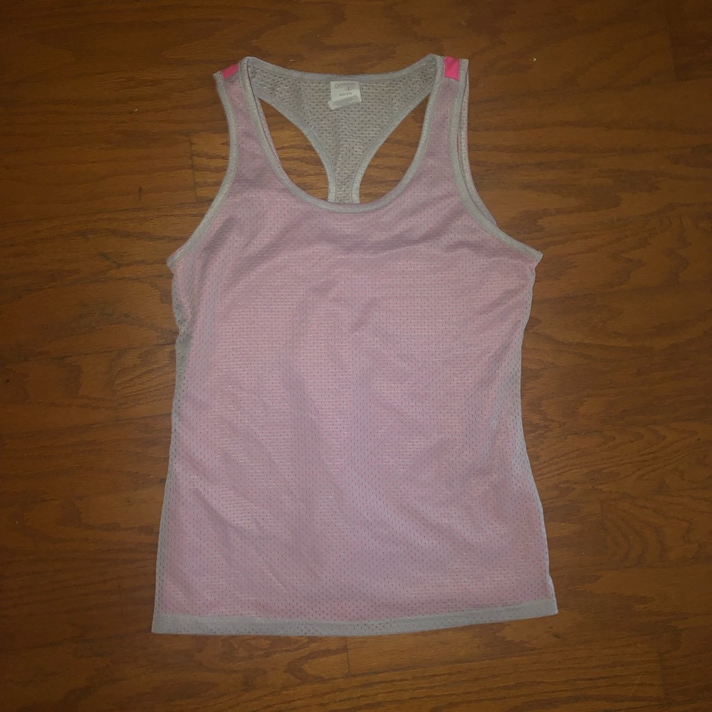 Danskin gray and pink reversible top